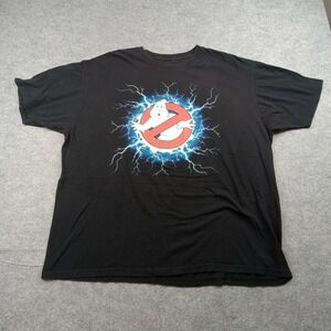 Ghostbusters Shirt Mens 2XL Black Logo Graphic Tee T-Shirt Sci Fi Movie